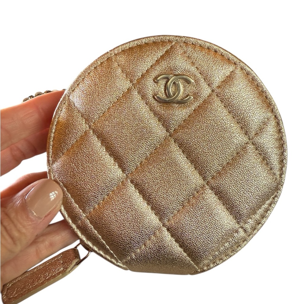Chanel Metallic Gold Quilted Mini Bag Duo - Picture 6 of 10